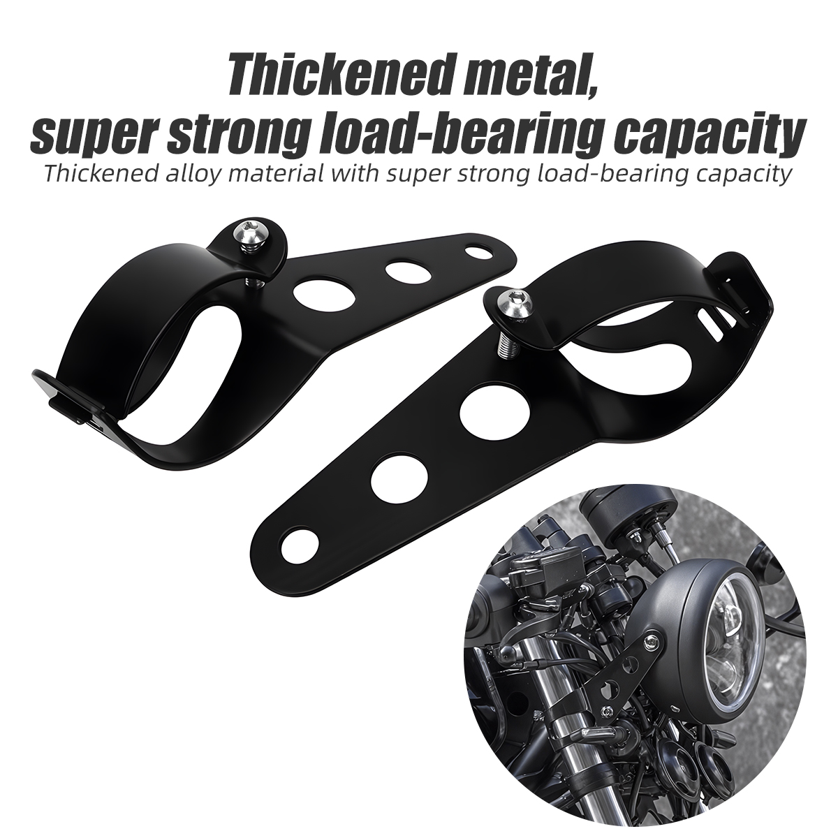 Outdoor Power Products - Universelle Motorrad-Scheinwerferhalterung 28-36mm 35-43mm Verstellbare Gabelhalterung