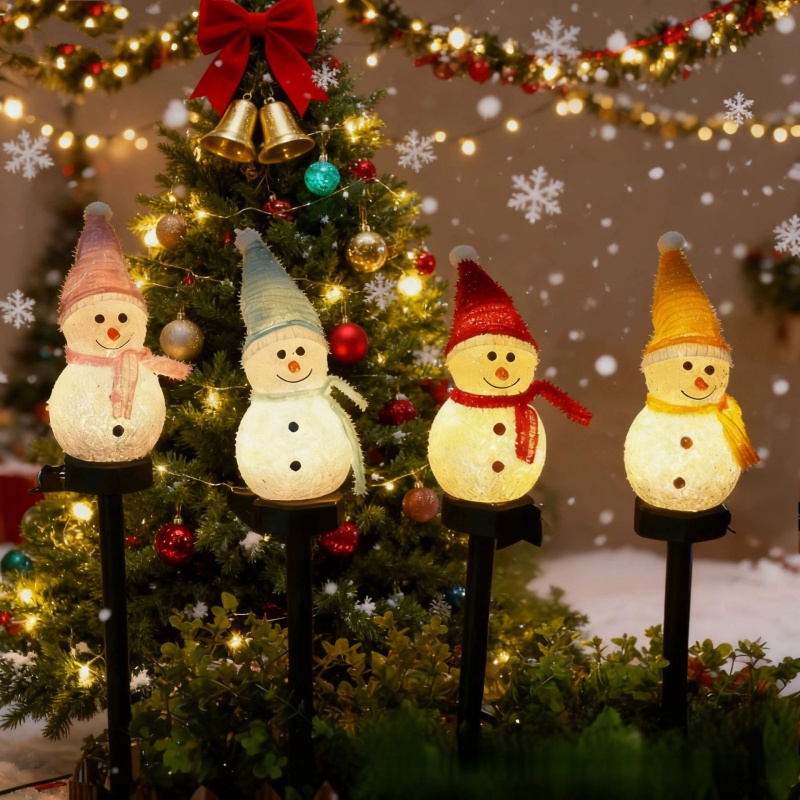 Outdoor Power For Xmas Lights - LED Schneemann Solar Garten Licht Outdoor