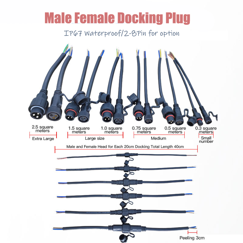 Extension Cord Outdoor - Stecker Buchse Verlängerung kabel Stecker ip68
