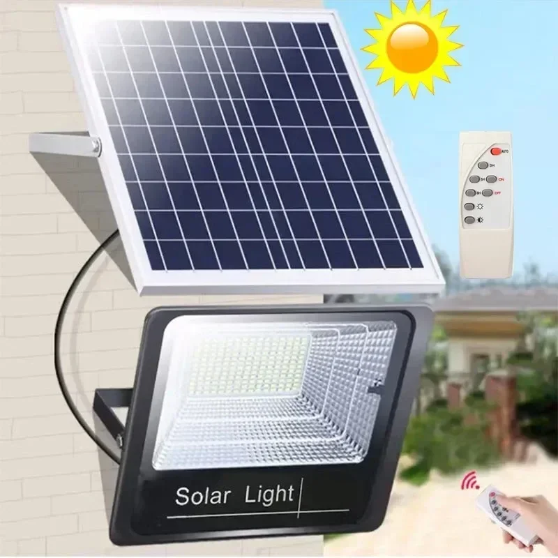 Outdoor Power Line - 30W/60W/100W200W Solar Flutlichter Fernbedienung Powered Spotlight