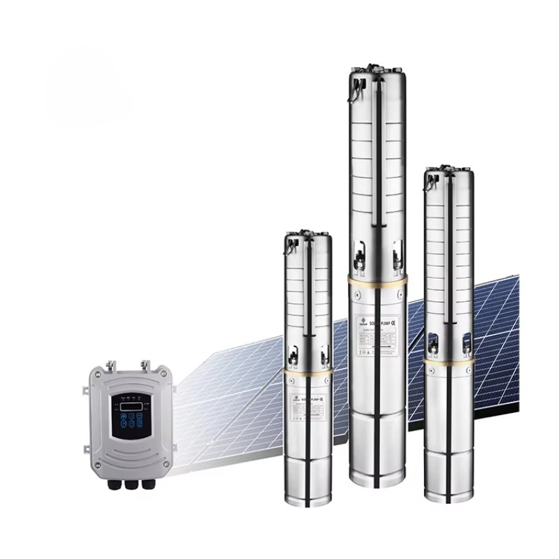 Water Pump Submersible - Hochdruck-Bewässerungspumpe 1,5 PS Vertikale Solar-Tauchpumpe für