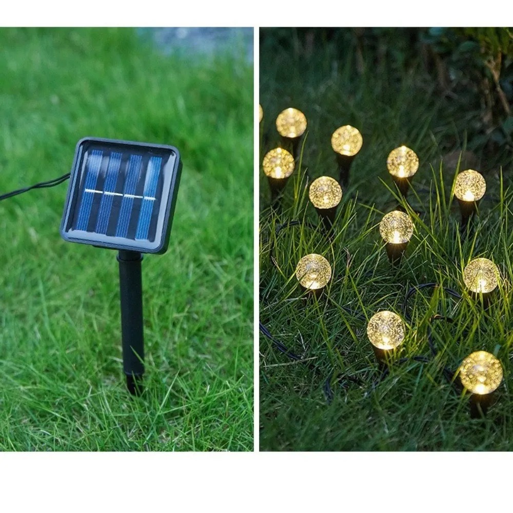 Outdoor Power For Xmas Lights - Solarbetriebene 5M 20LED Außen-Rasenlichterkette Wasserdichte Gartenlampe