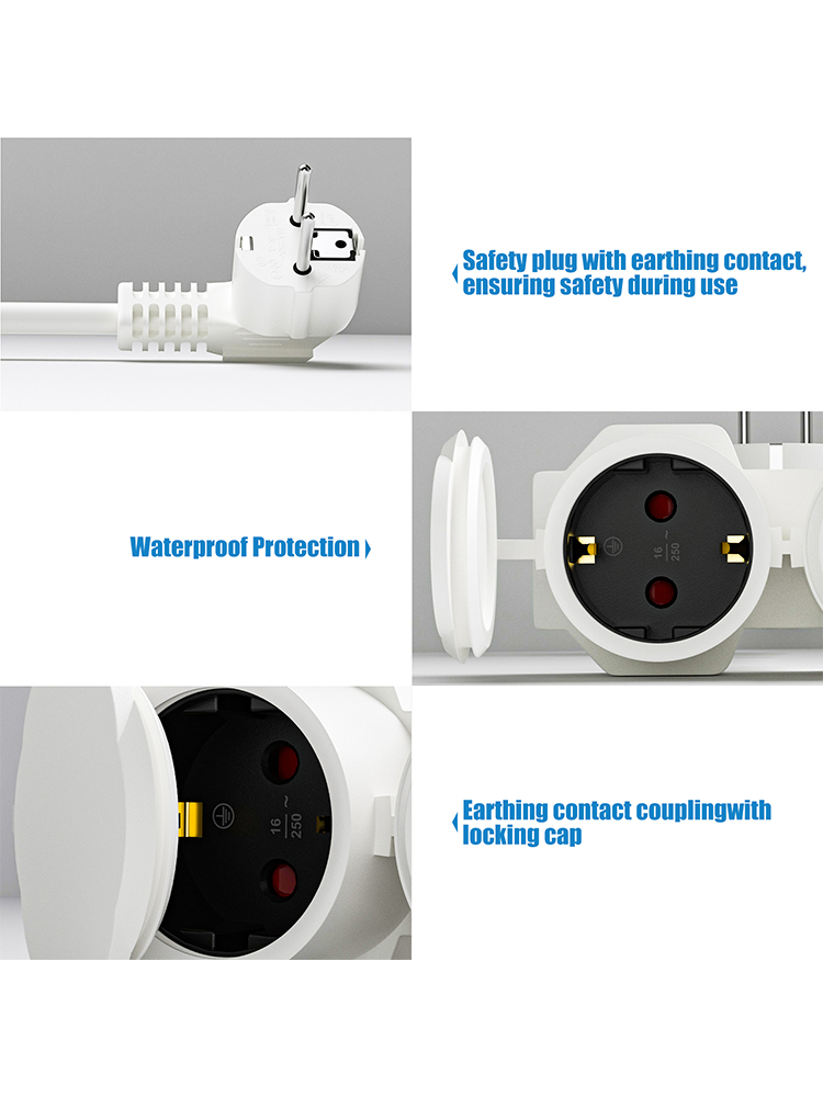 EU-Verlängerungskabel mit 2 Sc – Outdoor Power Socket Cover Bewertung und Preis