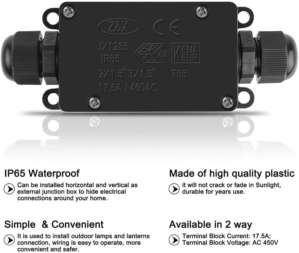 3 stücke 2Way IP65 Wasserdicht – Outdoor Power Line Bewertung und Preis