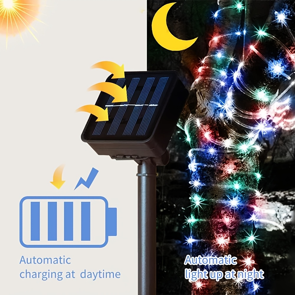 Solar-Lichterkette, 8 Modi, wa – Outdoor Power For Xmas Lights Bewertung und Preis